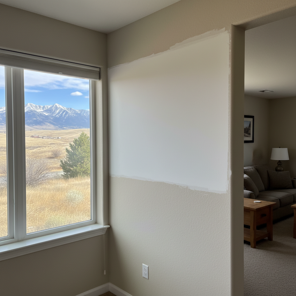 Completed drywall repair work at a residential property in Ogden, UT