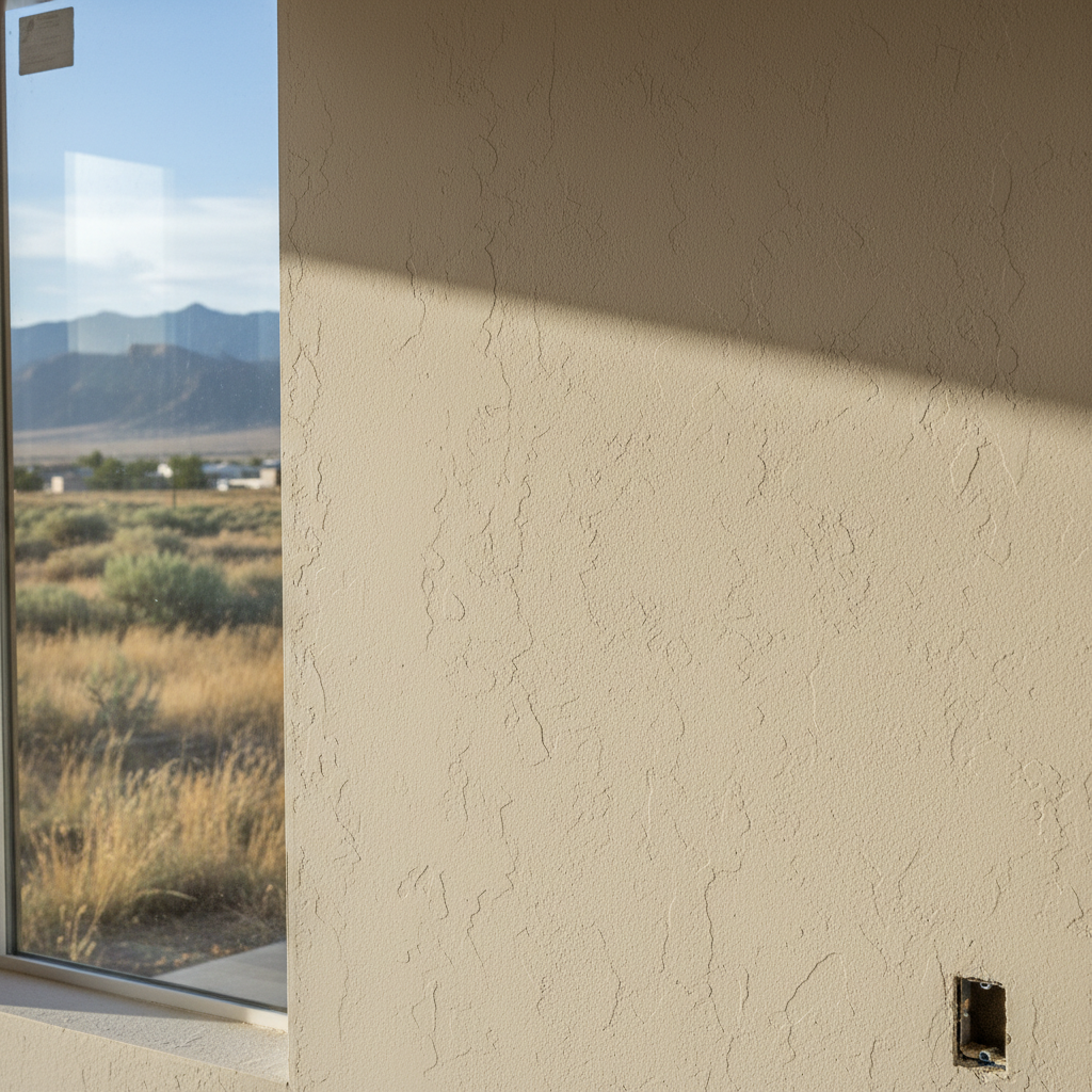 Completed drywall texturing work at a residential property in Lehi, UT