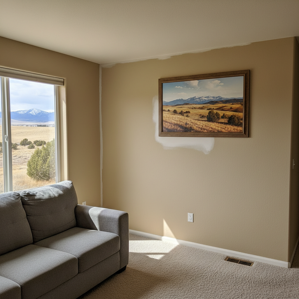 Completed drywall repair work at a residential property in Taylorsville, UT