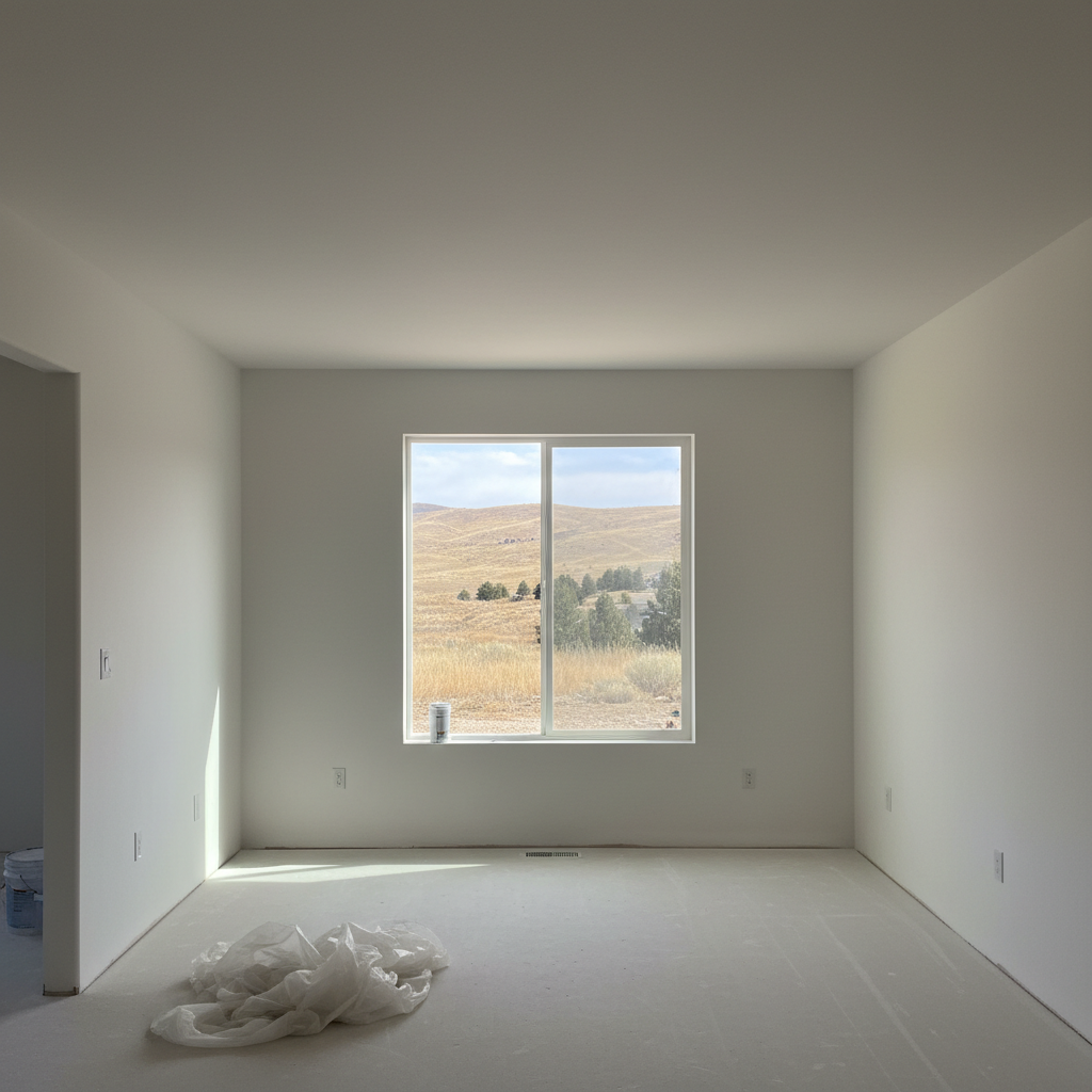 Completed drywall priming work at a residential property in Millcreek, UT
