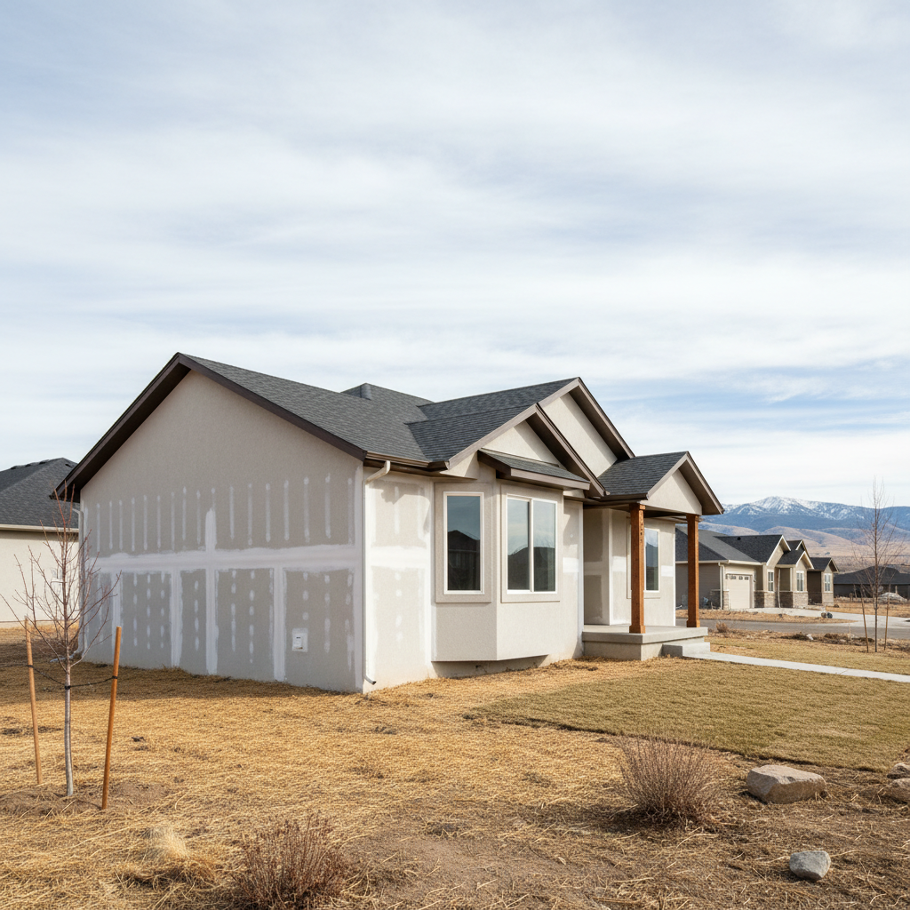 Completed drywall taping and mudding work at a residential property in Taylorsville, UT