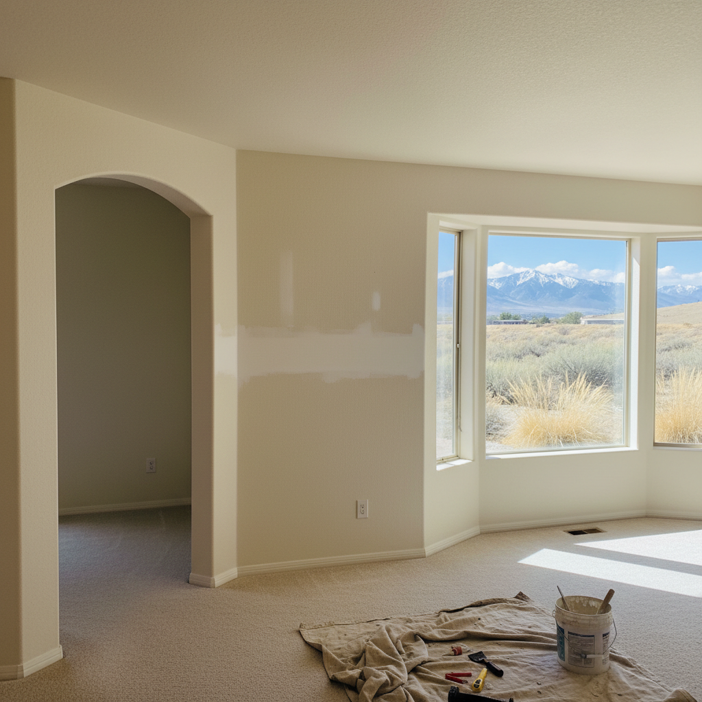 Completed drywall repair work at a residential property in Taylorsville, UT