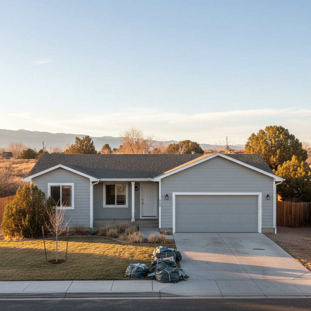 Completed siding removal work at a residential property in West Valley City, UT