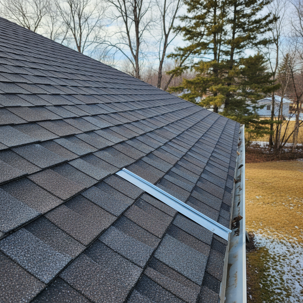 Completed roof repair work at a residential property in Superior, WI