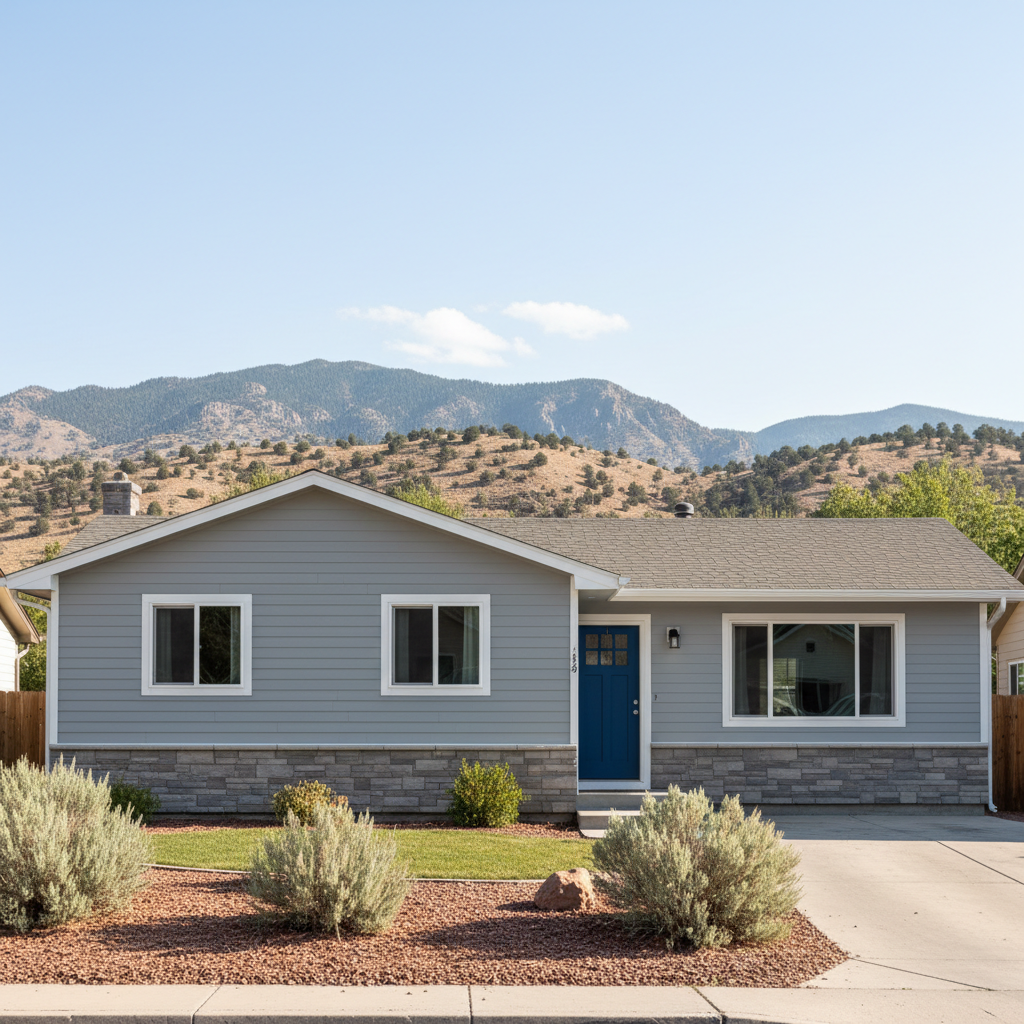 Completed vinyl siding installation work at a residential property in West Valley City, UT
