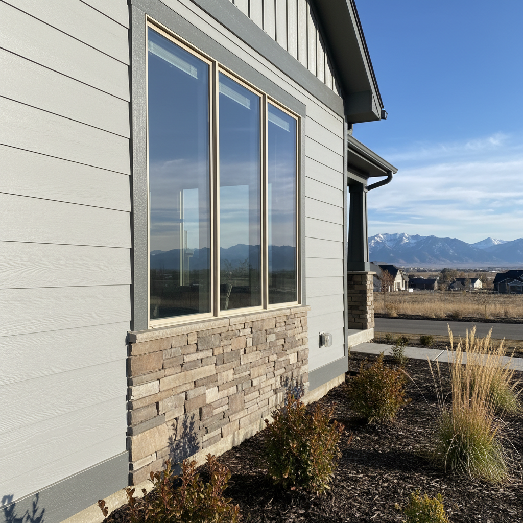 Completed siding installation work at a residential property in Provo, UT