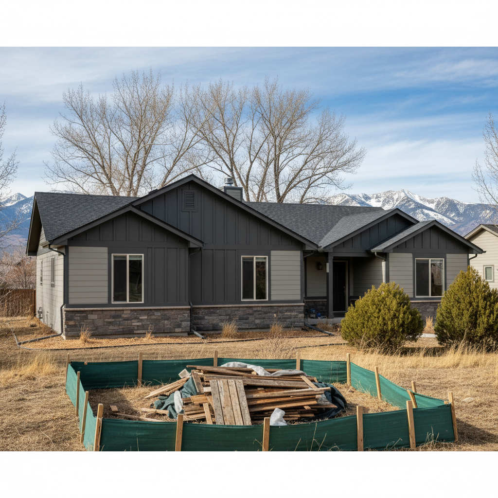 Completed siding removal work at a residential property in Provo, UT