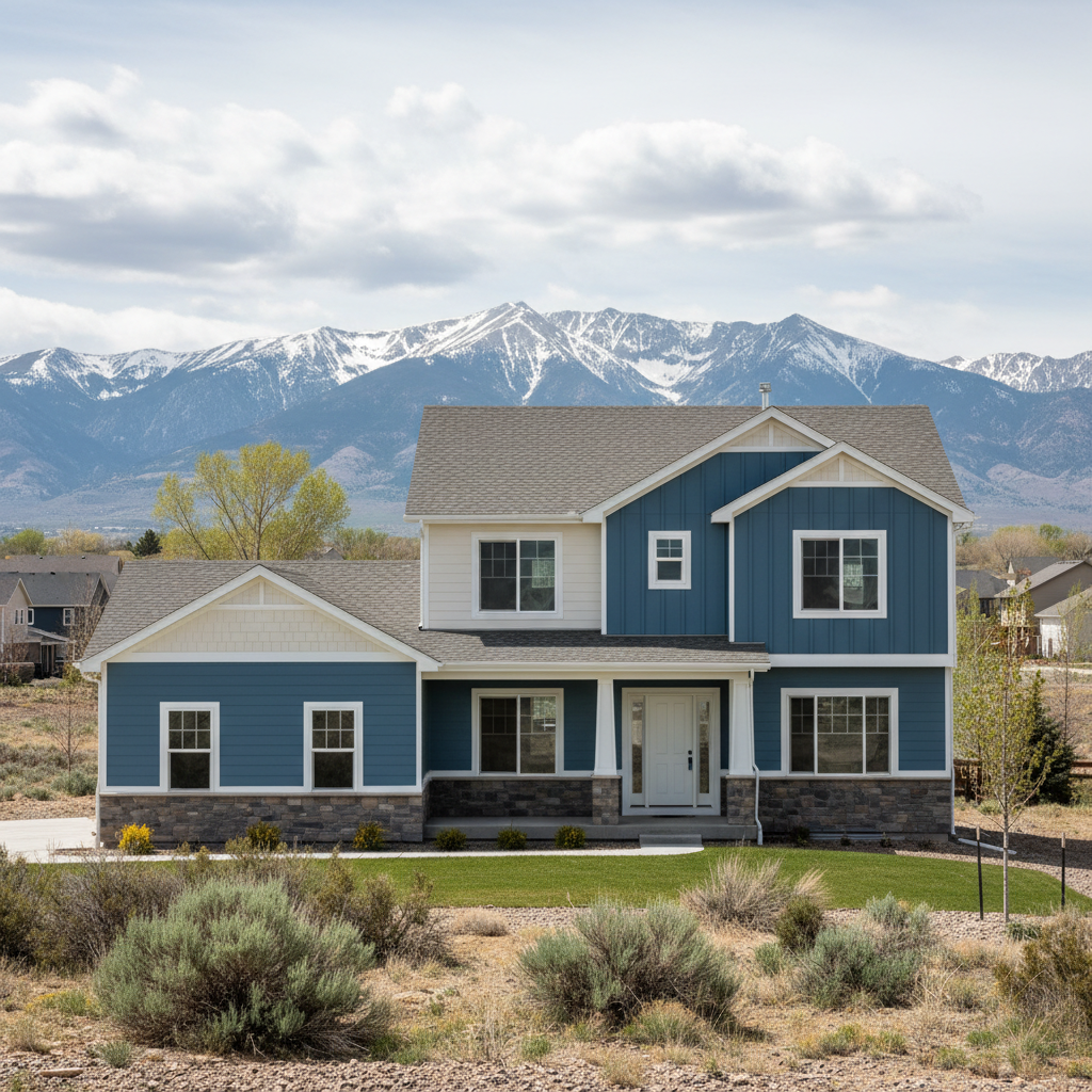 Completed james hardie siding work at a residential property in Orem, UT