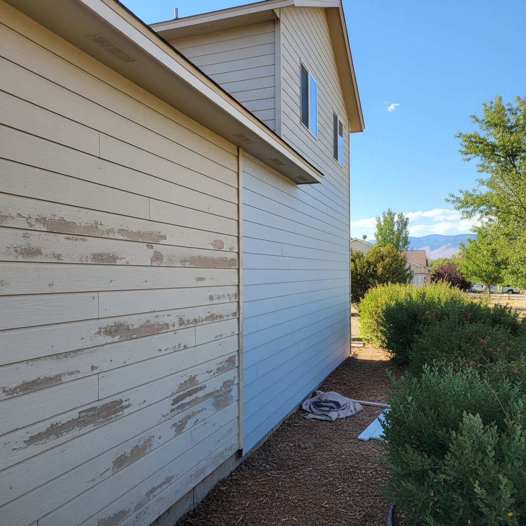 Completed cement siding work at a residential property in Orem, UT