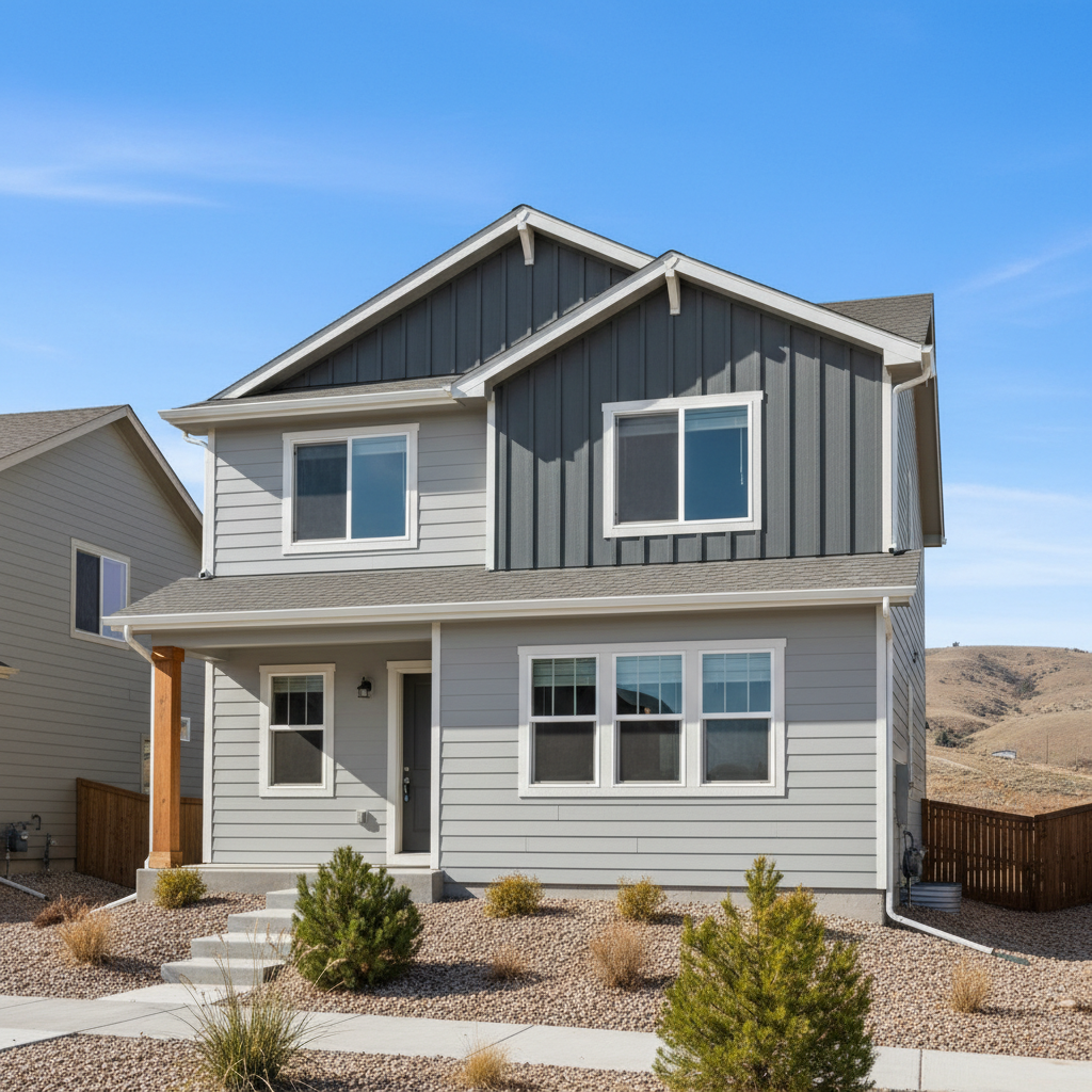 Completed siding installation work at a residential property in West Jordan, UT