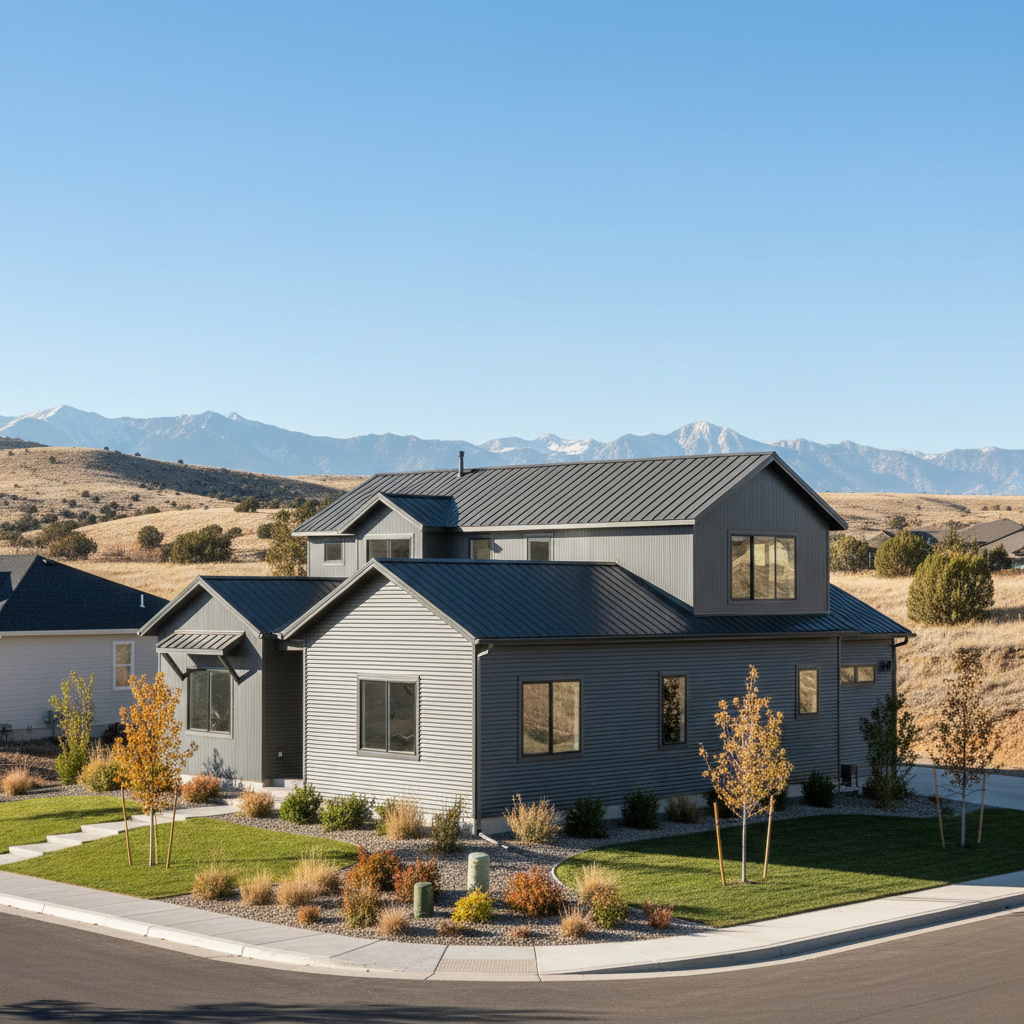 Completed metal siding work at a residential property in Sandy, UT