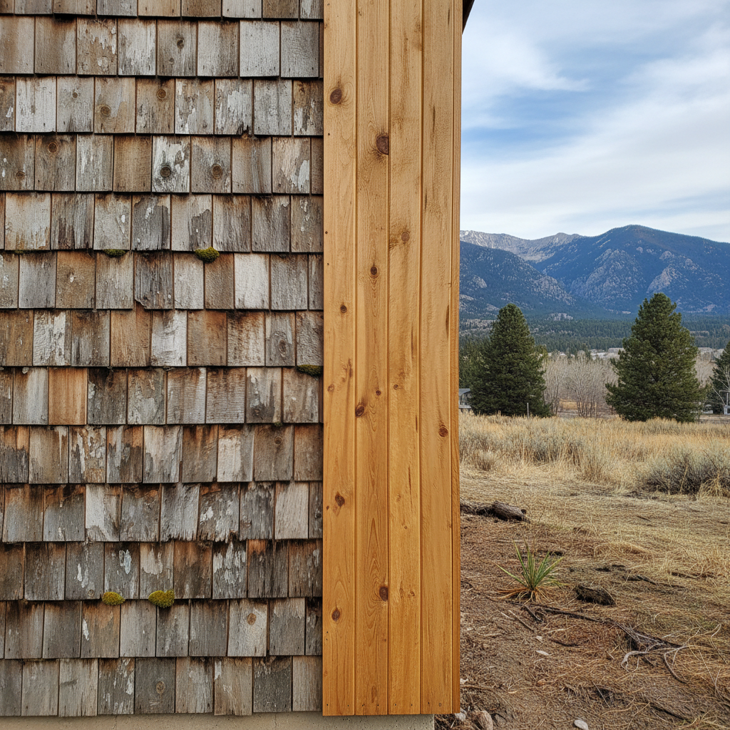 Completed wooden siding work at a residential property in Ogden, UT