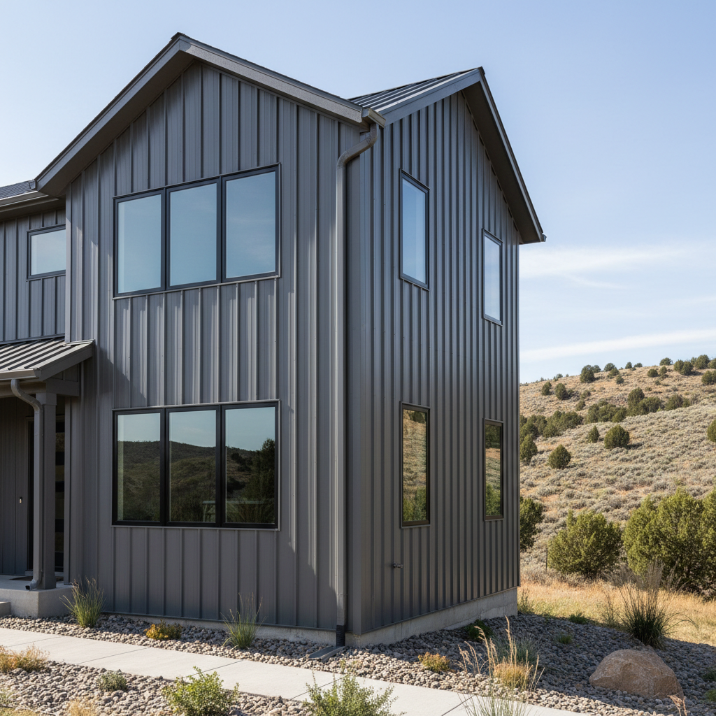 Completed metal siding work at a residential property in Ogden, UT