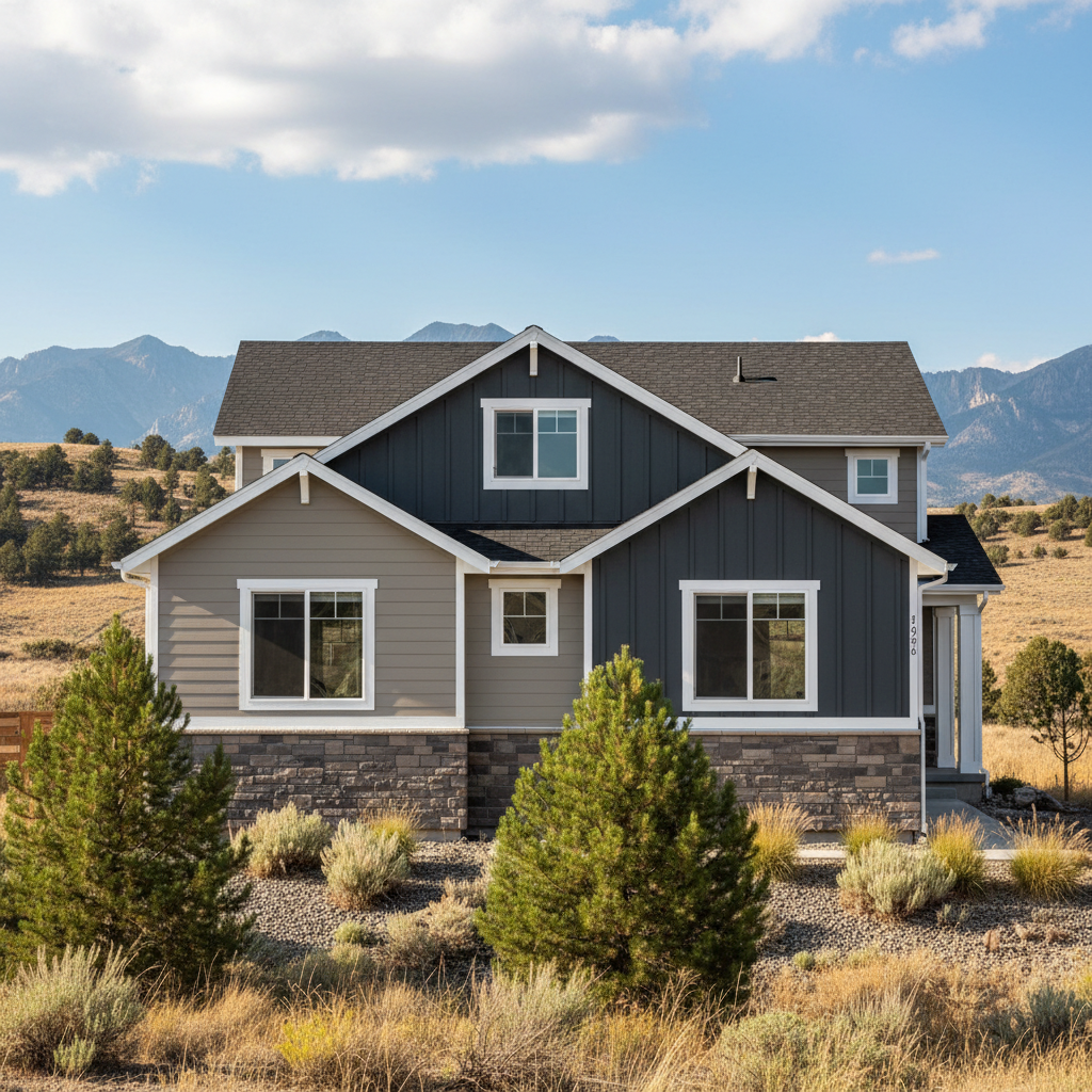 Completed james hardie siding work at a residential property in Layton, UT