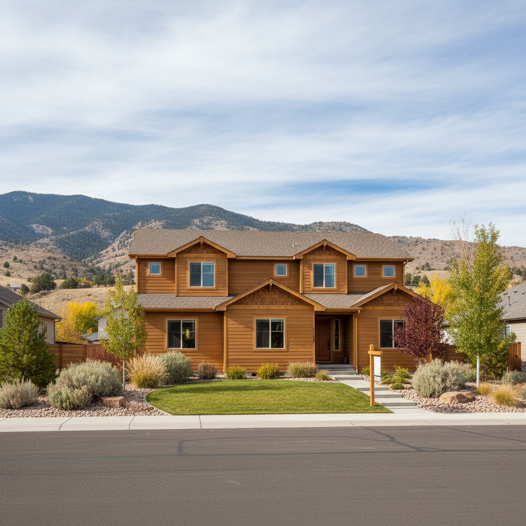 Completed wooden siding work at a residential property in Layton, UT