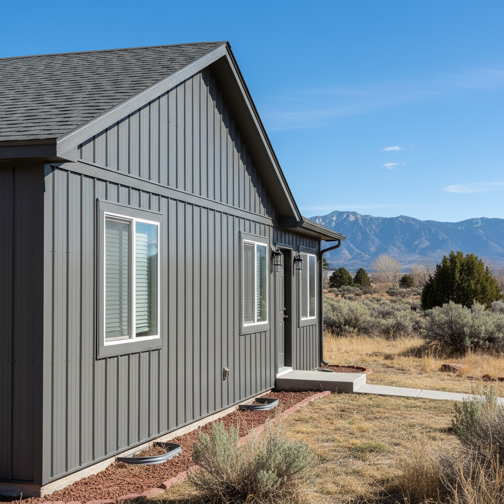 Completed metal siding work at a residential property in Layton, UT
