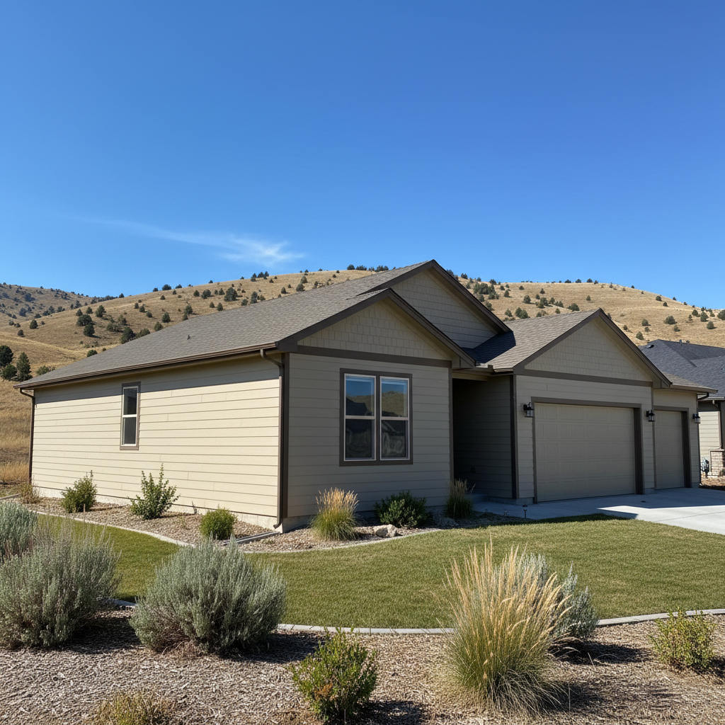 Completed vinyl siding installation work at a residential property in Lehi, UT