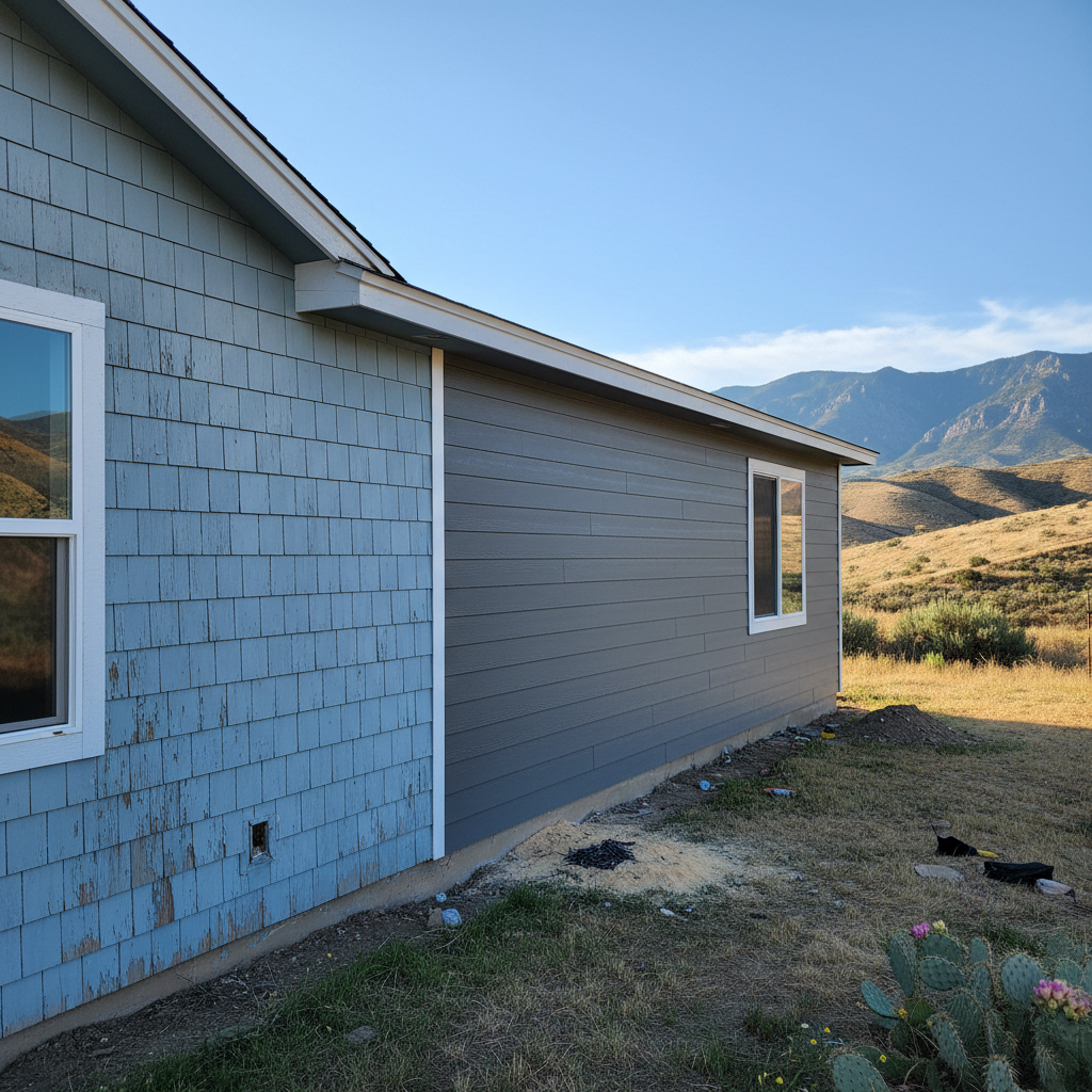 Completed siding installation work at a residential property in Lehi, UT