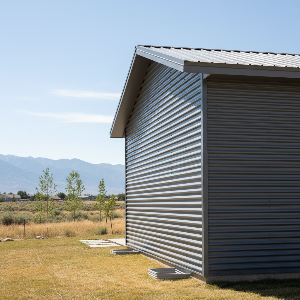 Completed metal siding work at a residential property in Lehi, UT