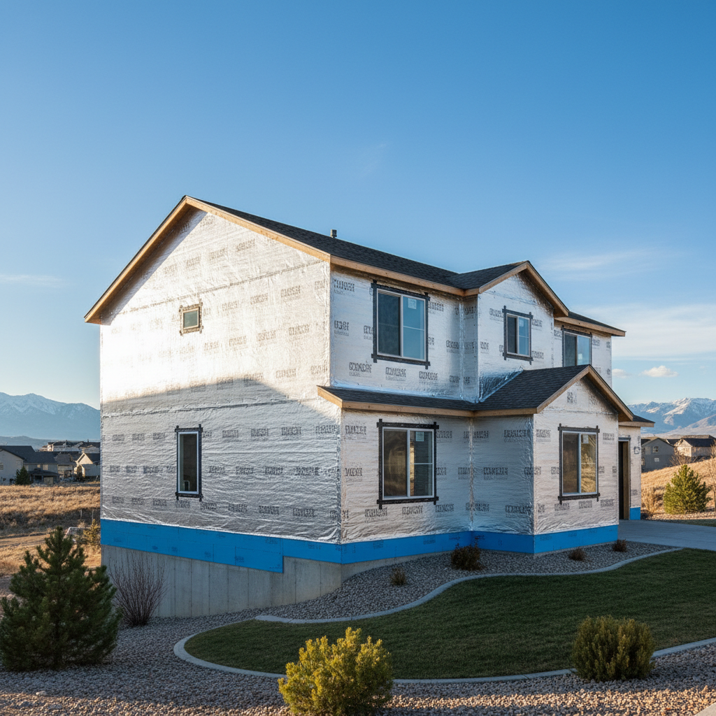 Completed insulation installation work at a residential property in South Jordan, UT