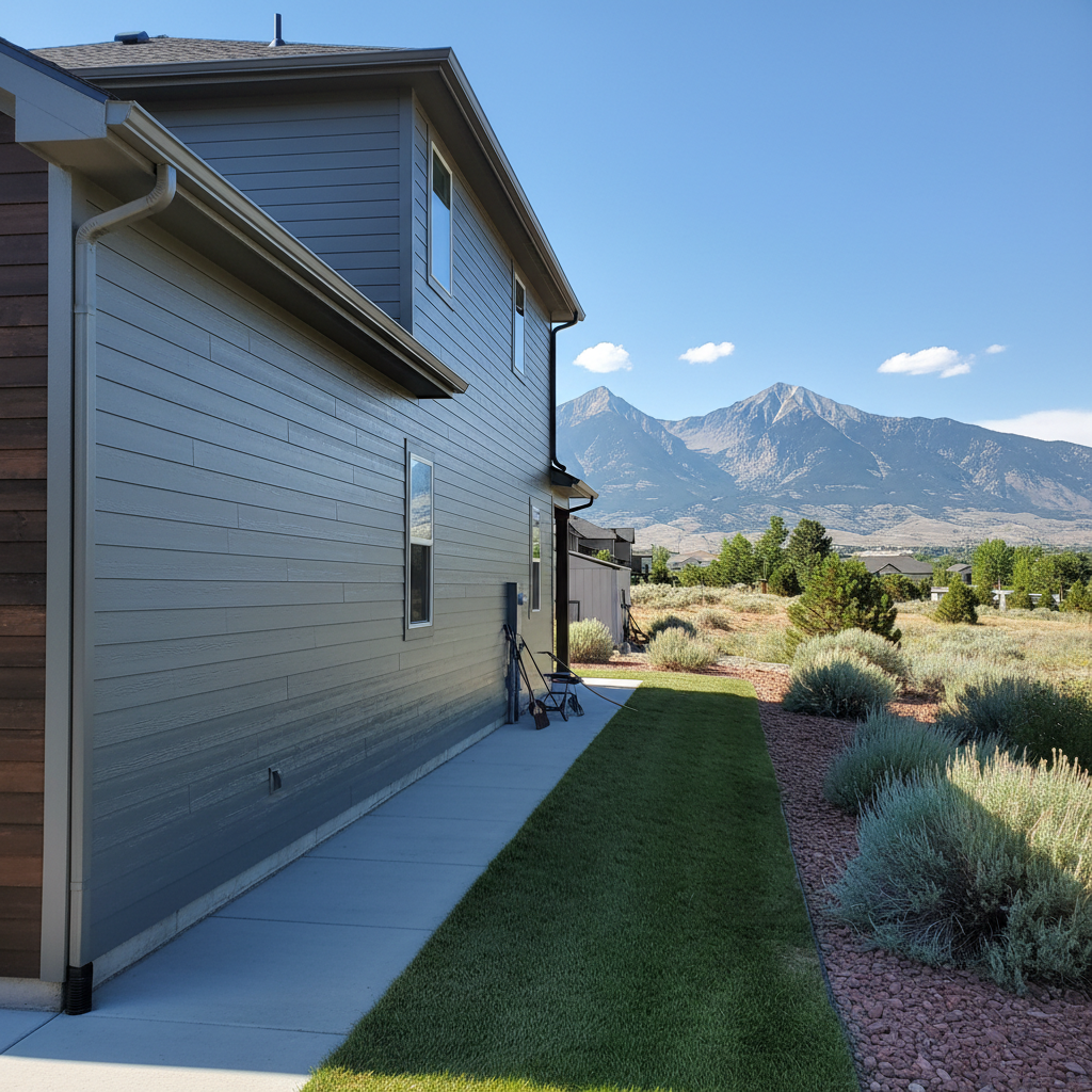 Completed siding cleaning work at a residential property in Lehi, UT