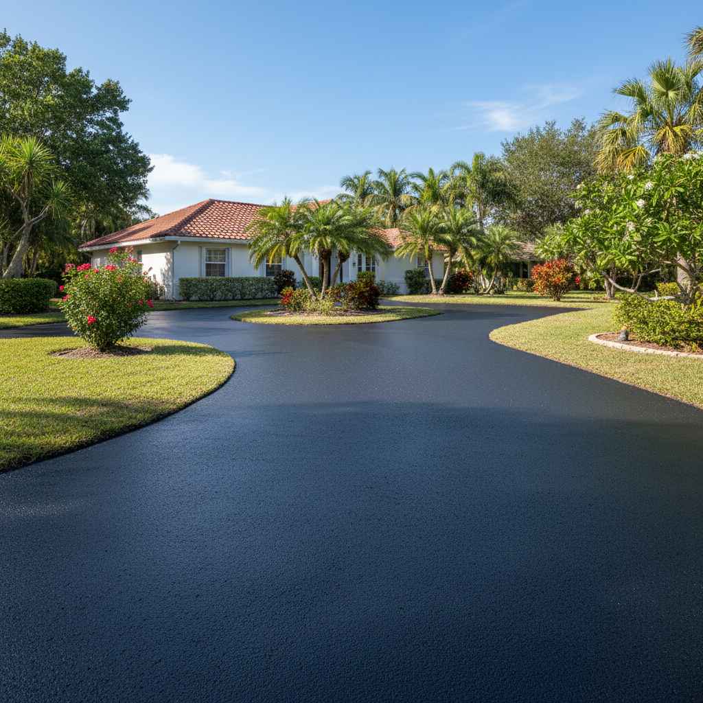Completed slurry coating work at a residential property in Bradenton, FL