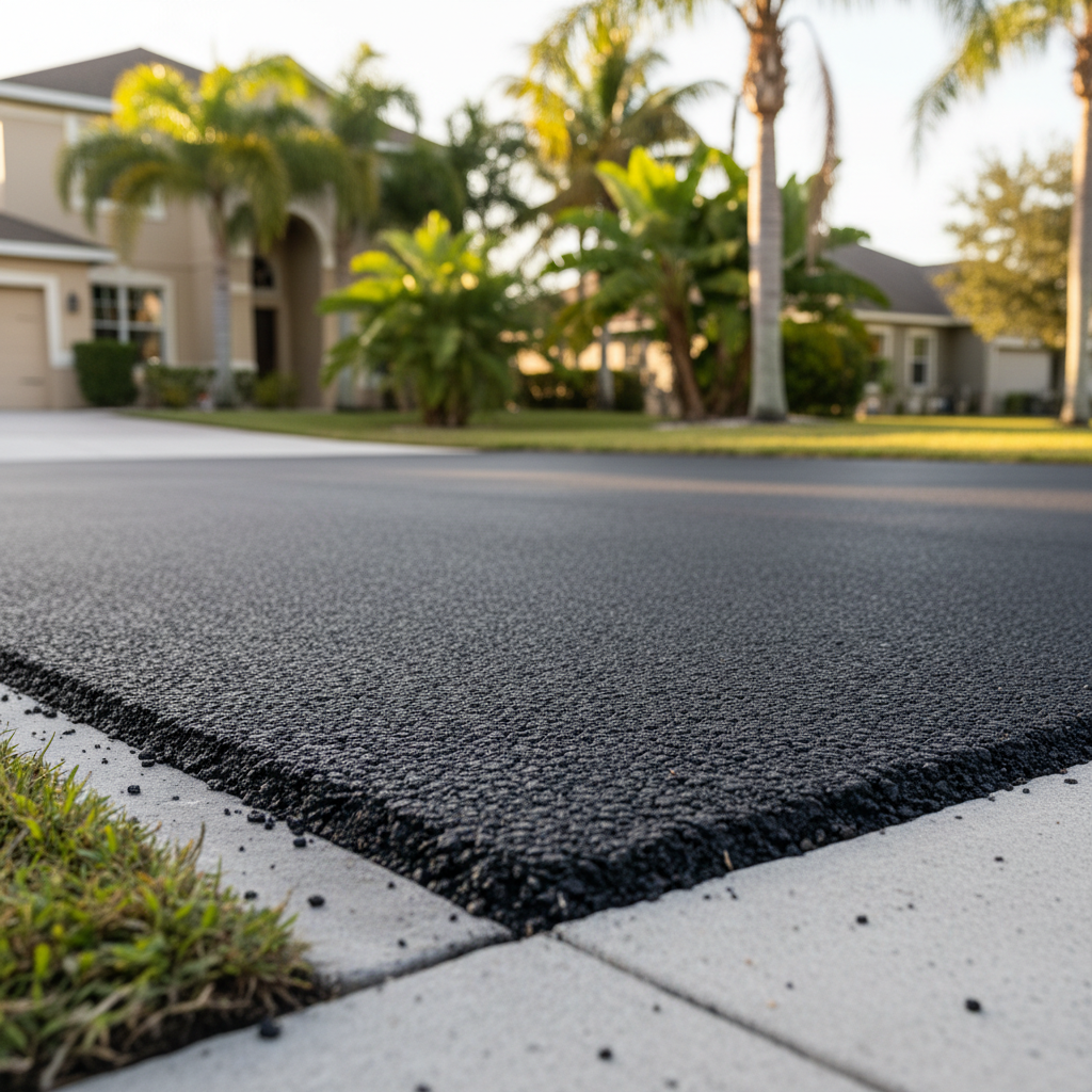 Completed commercial asphalt work at a residential property in Bradenton, FL