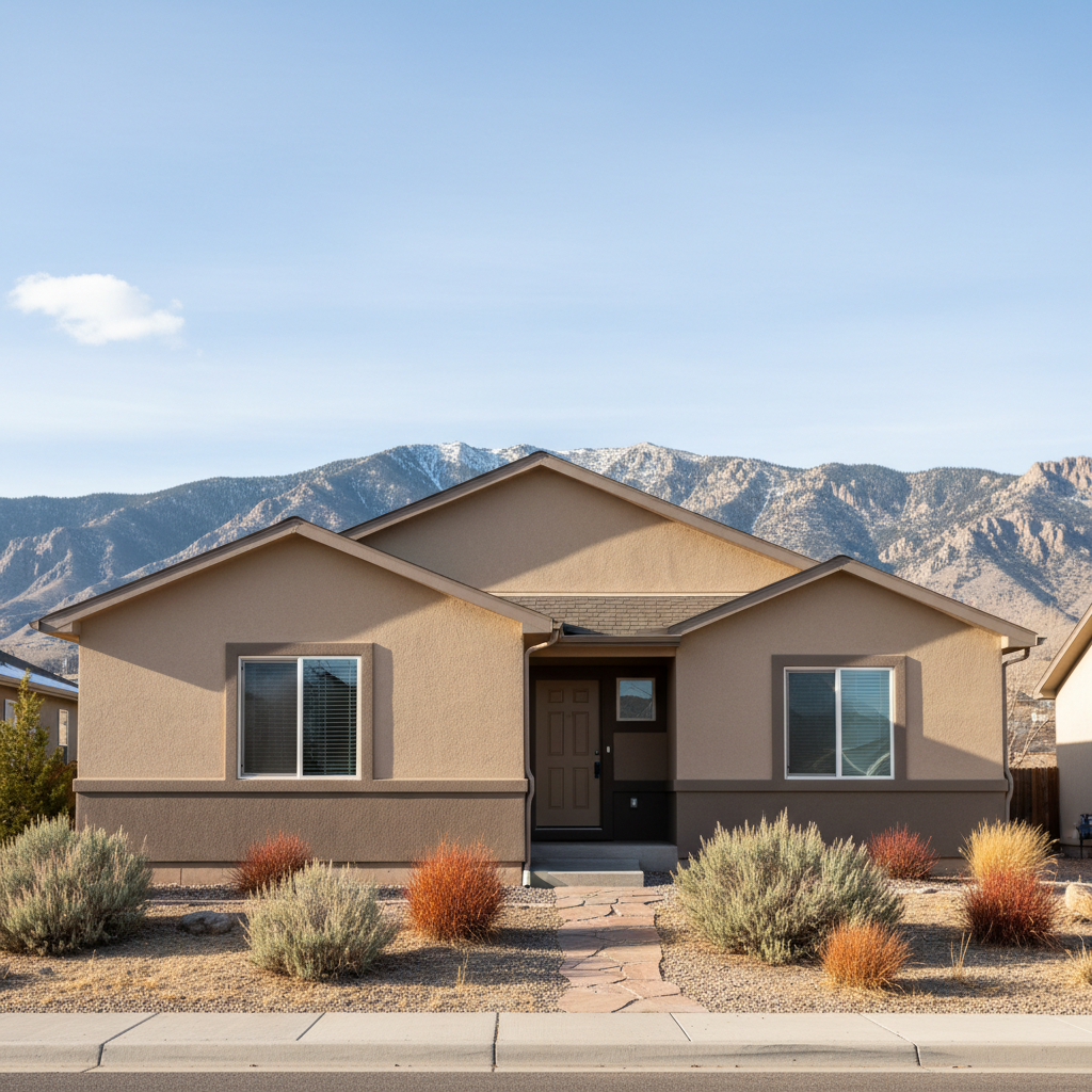 Completed stucco installation work at a residential property in West Valley City, UT