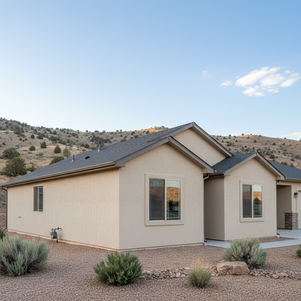 Completed stucco removal work at a residential property in West Valley City, UT