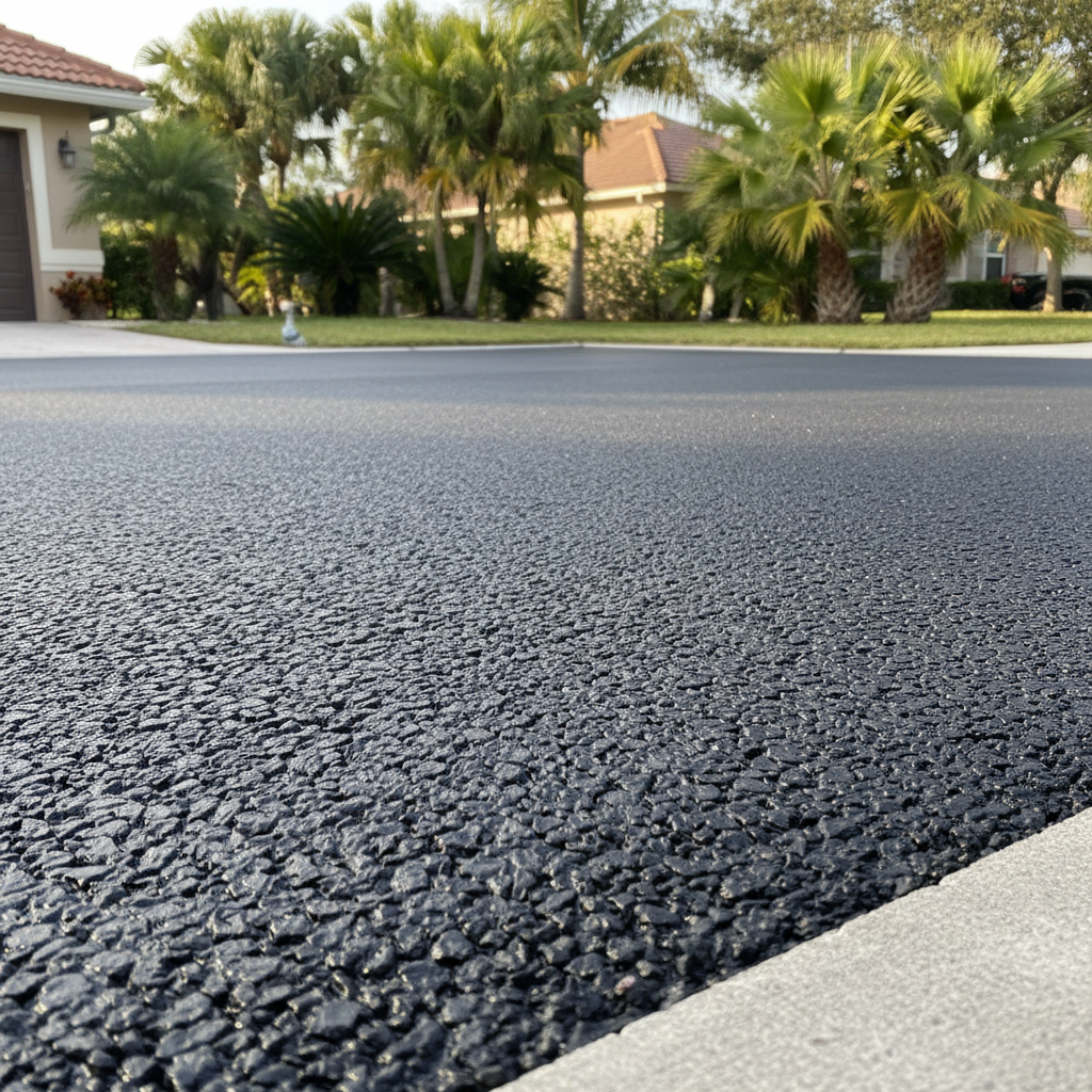 Completed commercial asphalt work at a residential property in Bradenton, FL