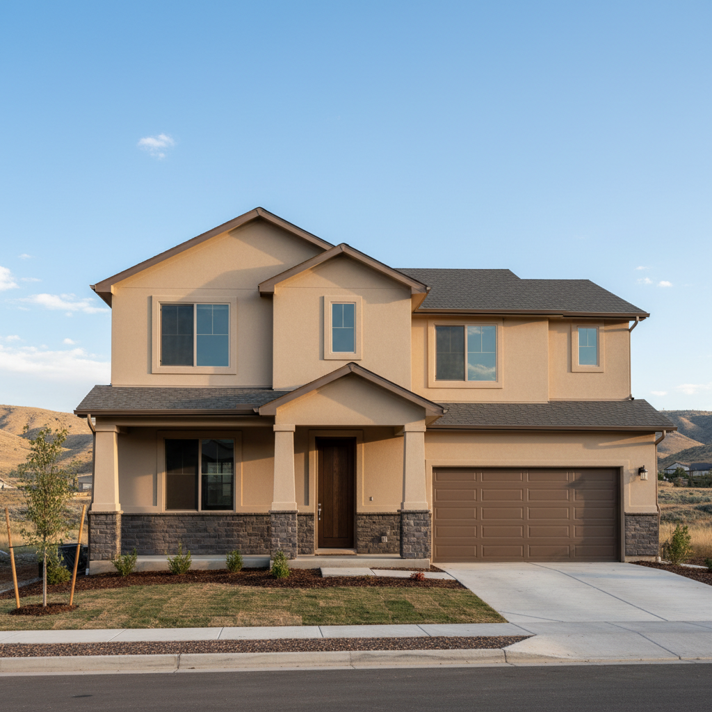 Completed eifs installation work at a residential property in Orem, UT