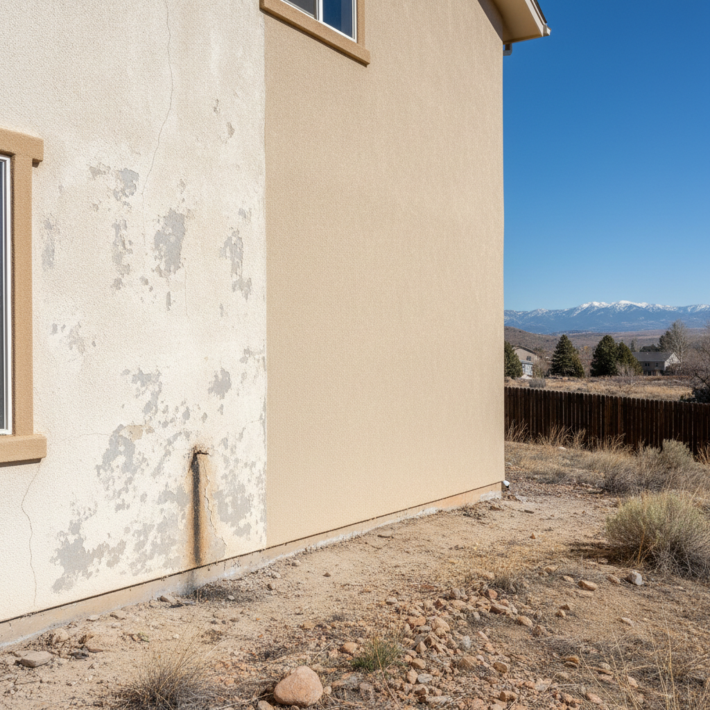 Completed stucco replacement work at a residential property in Provo, UT