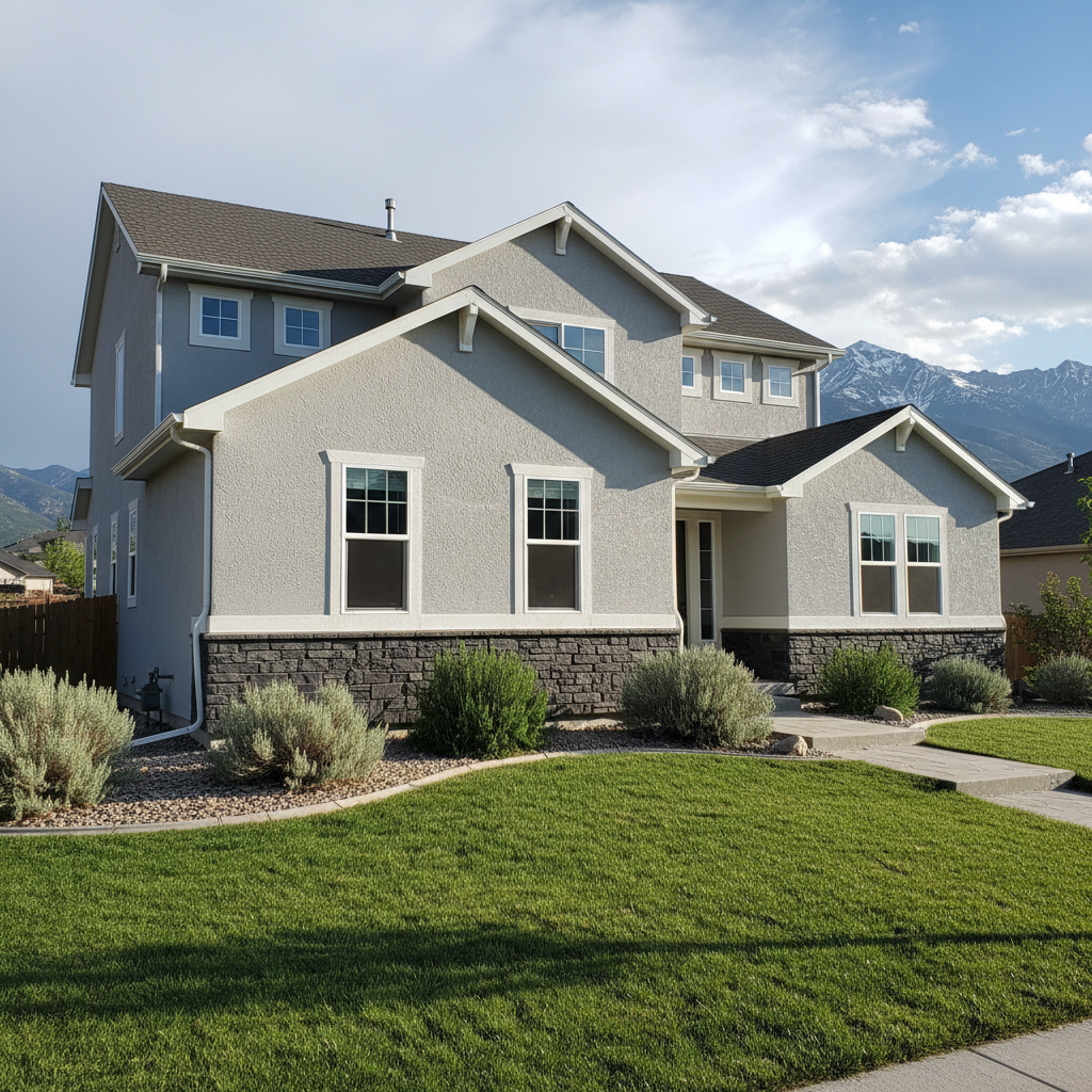 Completed stucco removal work at a residential property in Sandy, UT
