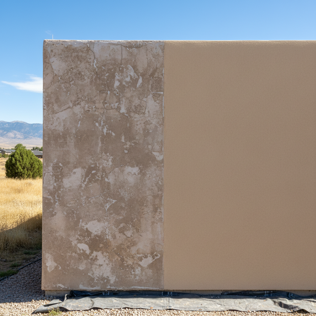 Completed stucco replacement work at a residential property in South Jordan, UT