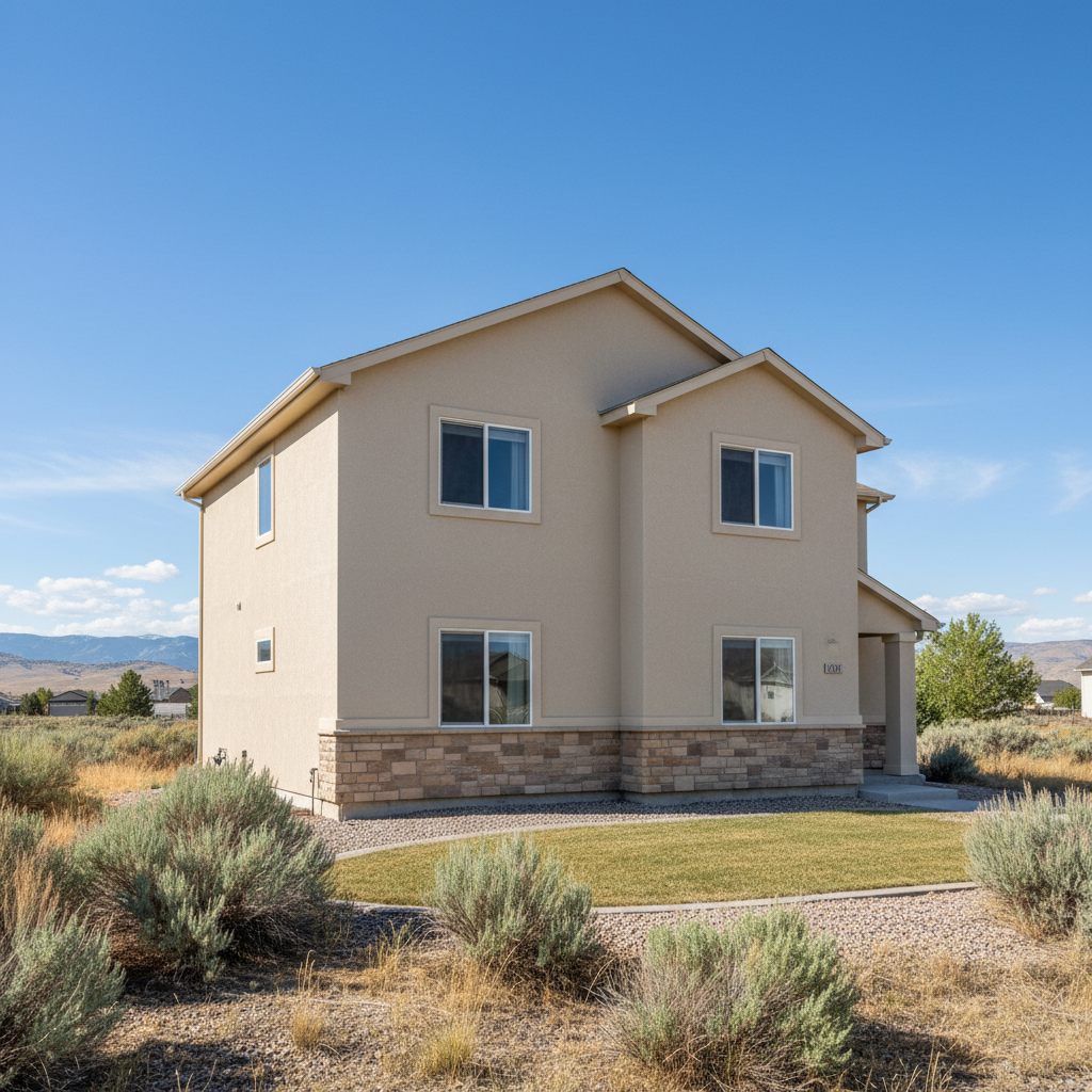 Completed stucco removal work at a residential property in Layton, UT