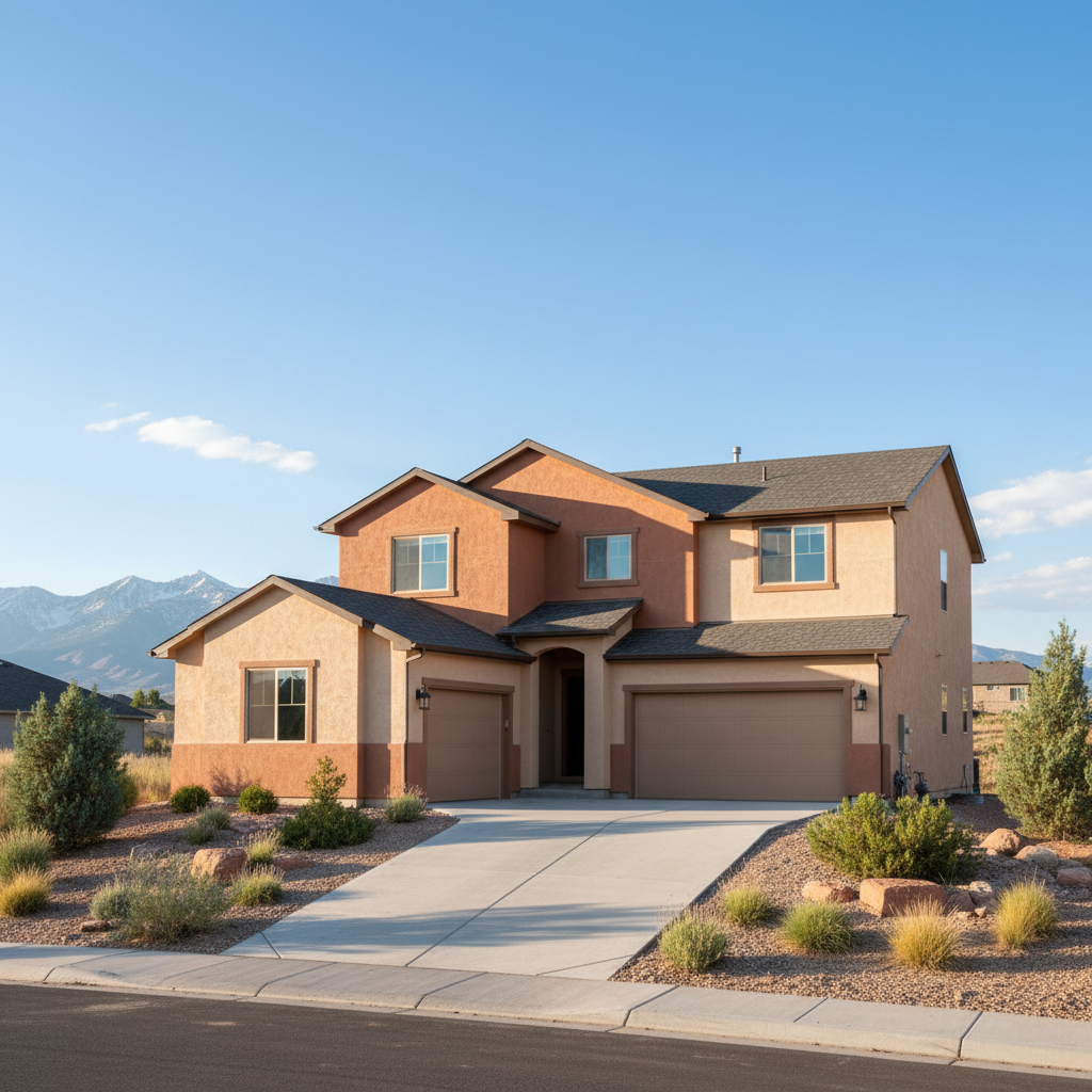 Completed commercial stucco work at a residential property in South Jordan, UT