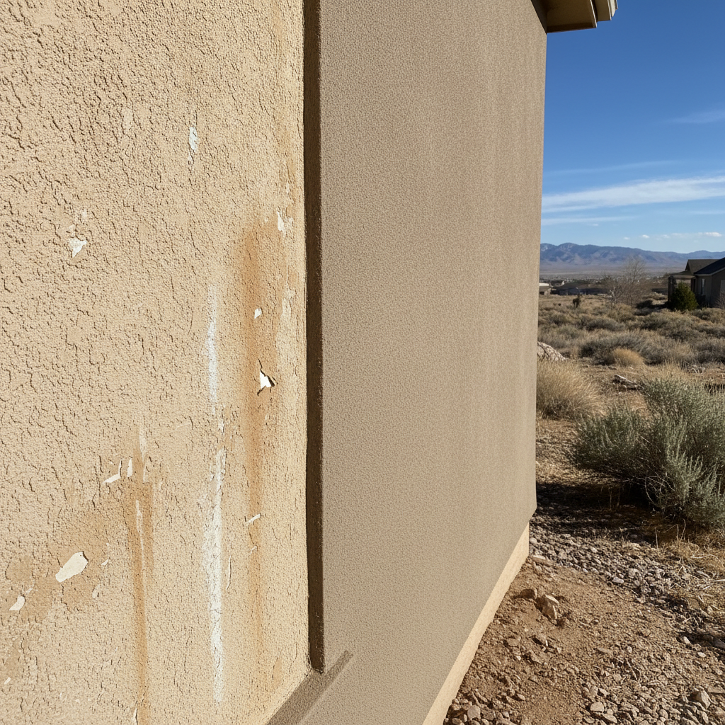 Completed stucco replacement work at a residential property in South Jordan, UT