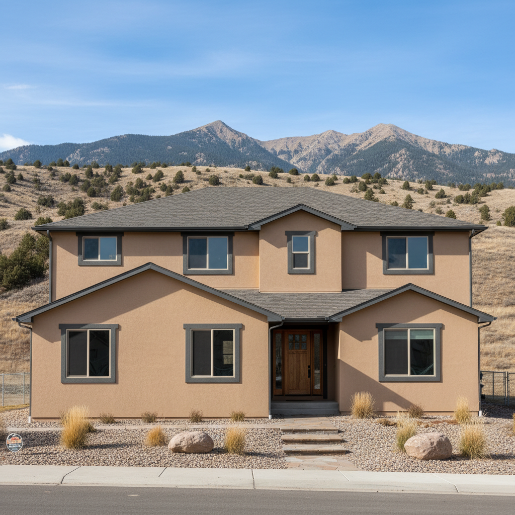 Completed stucco painting work at a residential property in Ogden, UT