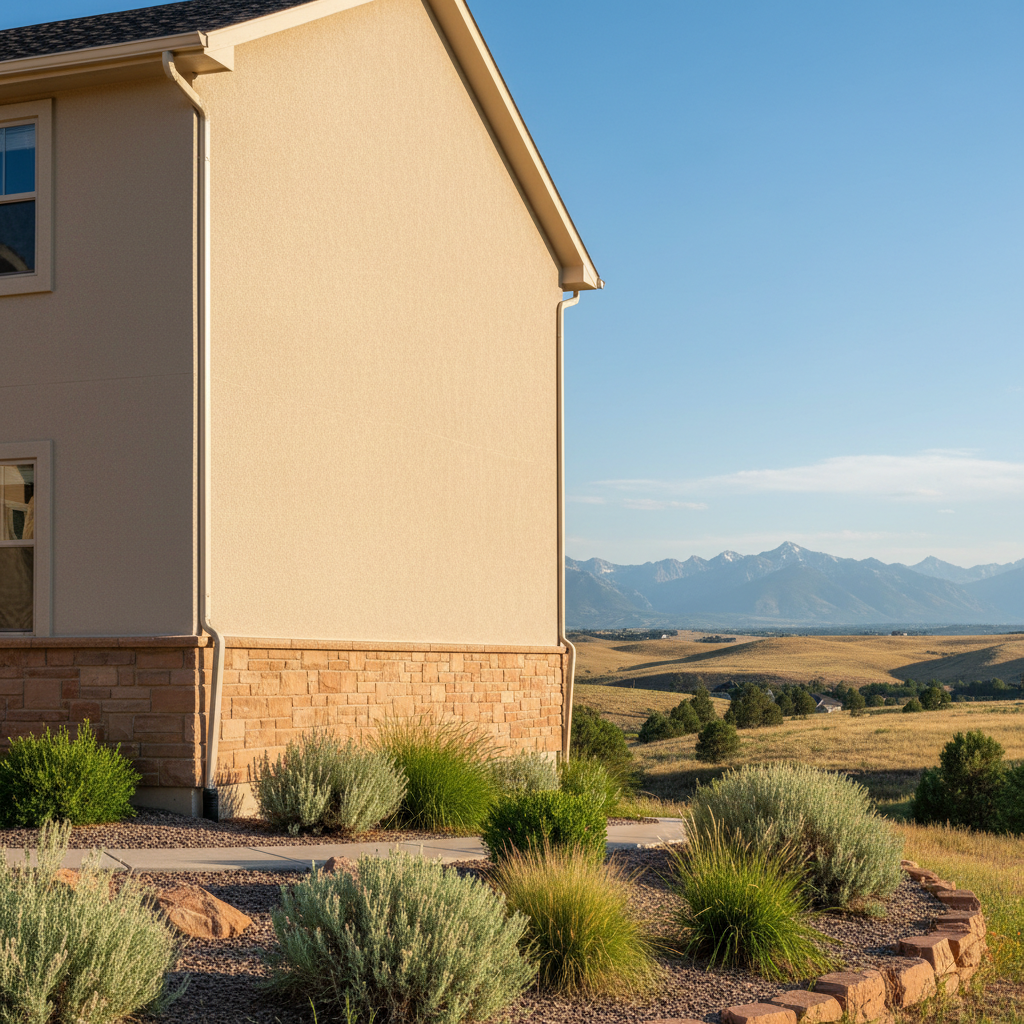 Completed residential stucco work at a residential property in Lehi, UT