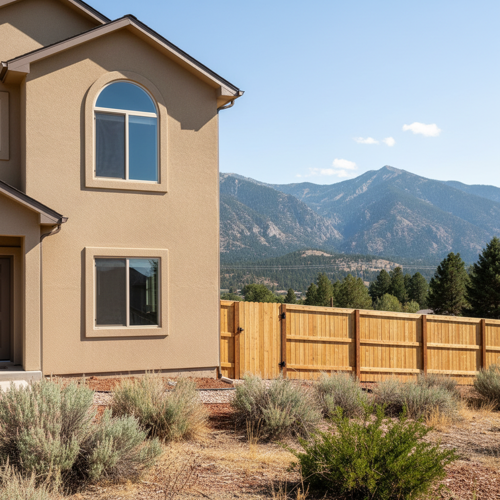 Completed residential stucco work at a residential property in Layton, UT