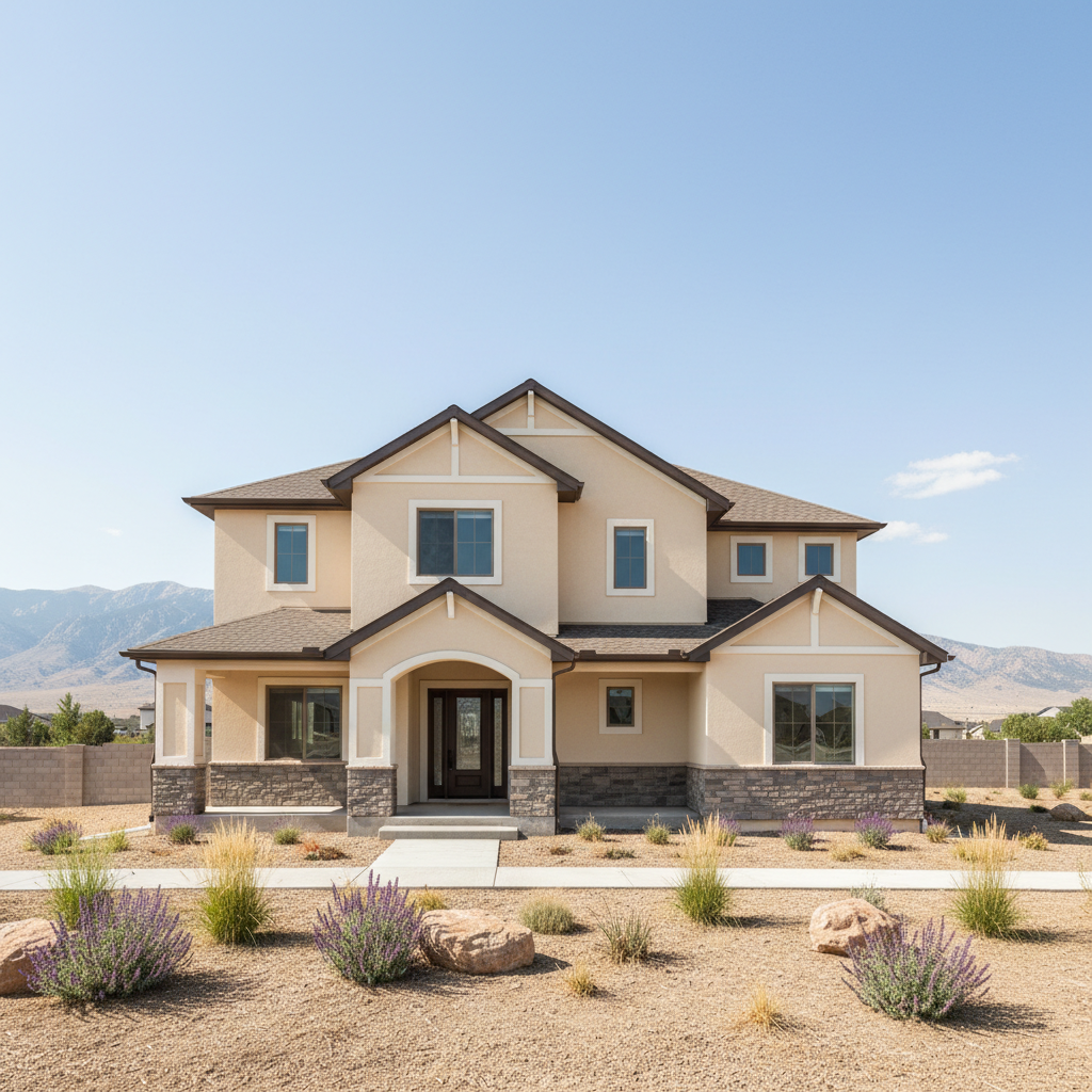 Completed commercial stucco work at a residential property in South Jordan, UT