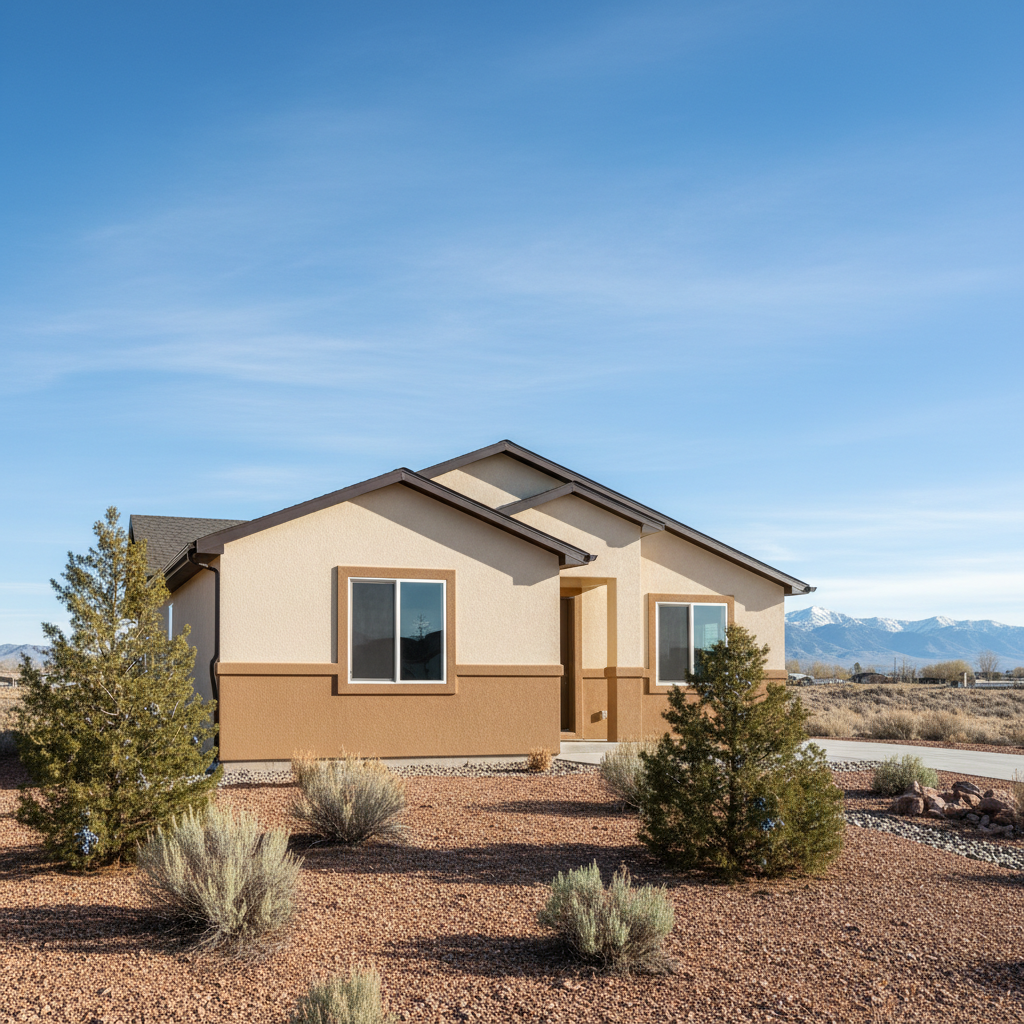 Completed stucco installation work at a residential property in Taylorsville, UT