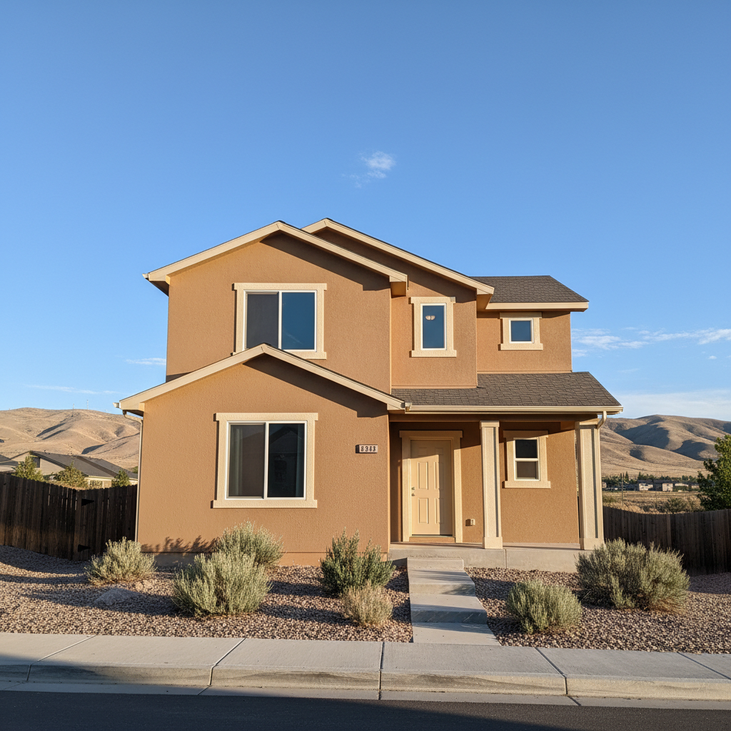 Completed stucco painting work at a residential property in Taylorsville, UT
