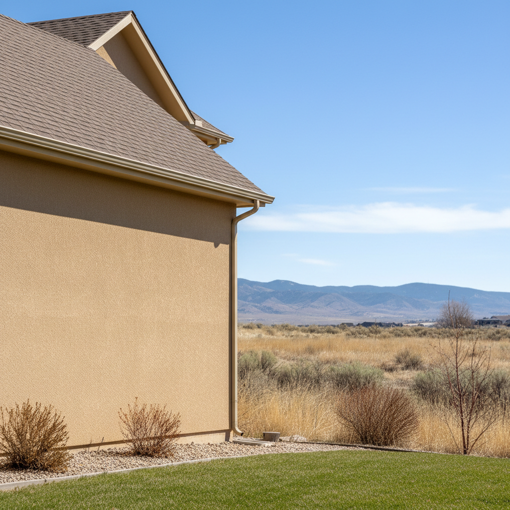 Completed residential stucco work at a residential property in Saratoga Springs, UT