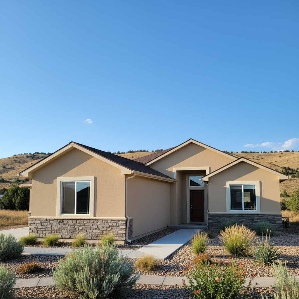 Completed eifs installation work at a residential property in Lehi, UT