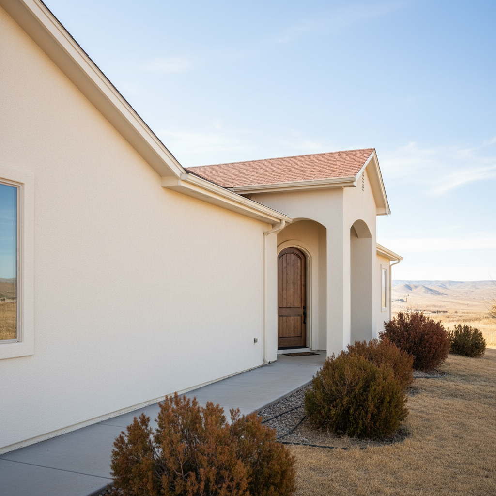 Completed residential stucco work at a residential property in Saratoga Springs, UT