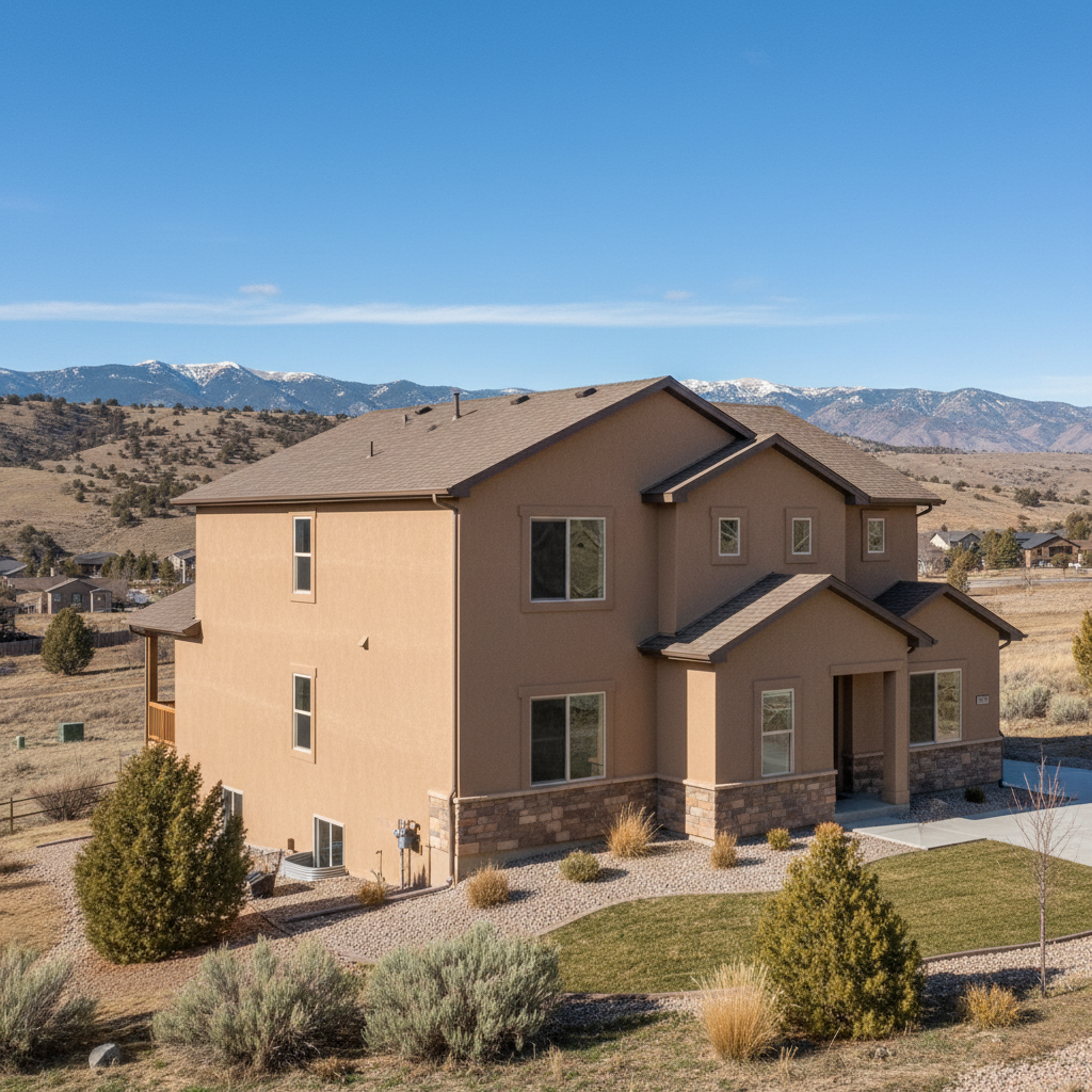 Completed commercial stucco work at a residential property in Eagle Mountain, UT