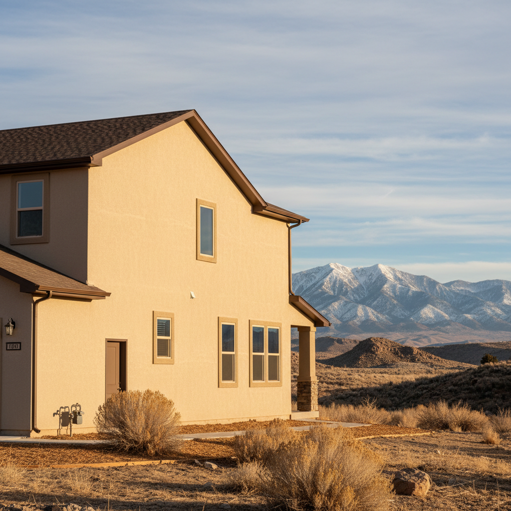 Completed stucco installation work at a residential property in Taylorsville, UT