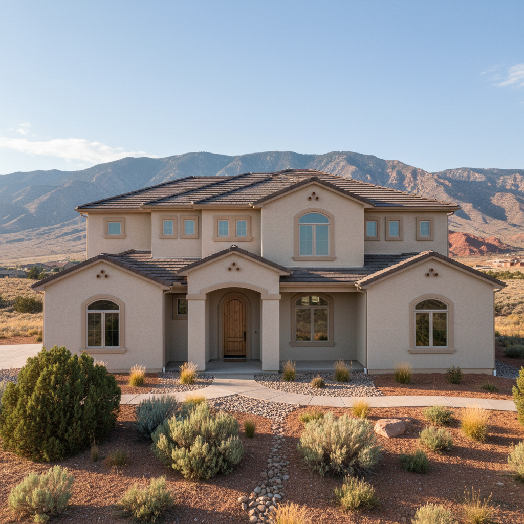 Completed commercial stucco work at a residential property in Herriman, UT