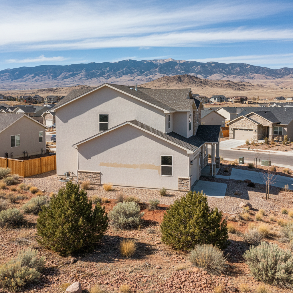 Completed stucco repair work at a residential property in Eagle Mountain, UT